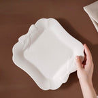 Riona Ceramic Vintage Platter White 9 Inch