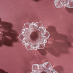 Lotus Glass Tea Light Holder Transparent Set Of 6