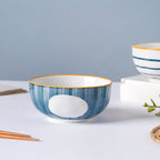 Polka Dot Ceramic Soup Bowl Nitori 250ml