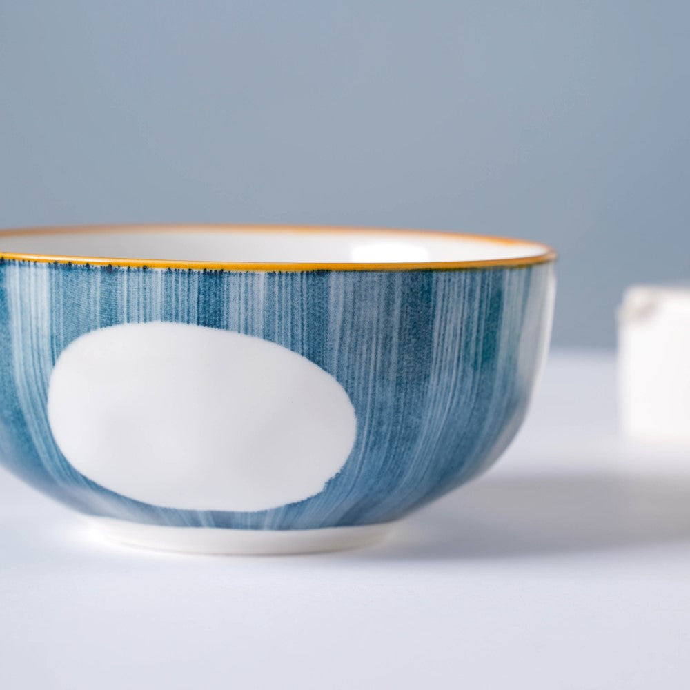 Polka Dot Ceramic Soup Bowl Nitori 250ml