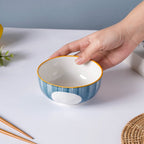 Polka Dot Ceramic Soup Bowl Nitori 250ml