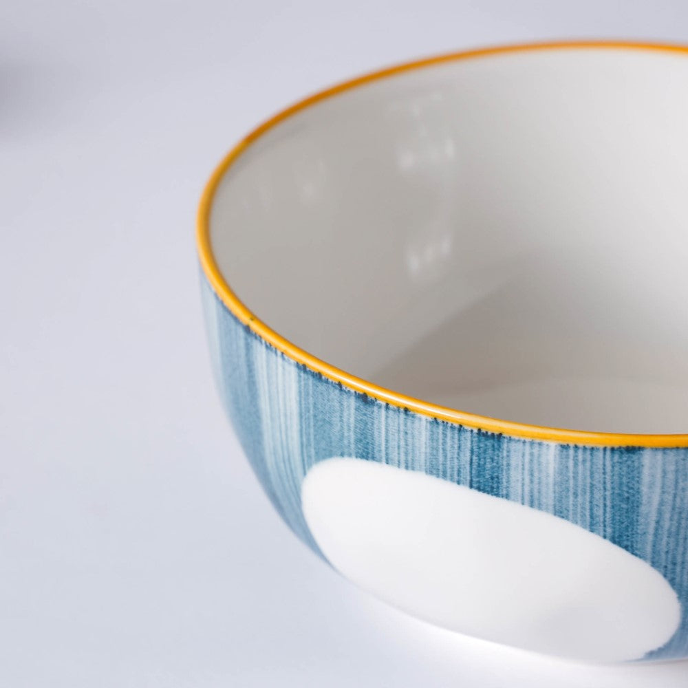 Polka Dot Ceramic Soup Bowl Nitori 250ml