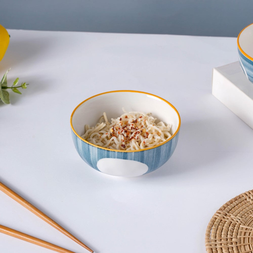 Polka Dot Ceramic Soup Bowl Nitori 250ml
