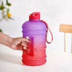 AquaBurst Large Gym Water Bottle With Handle Ombre Purple Red 2200ml