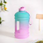 AquaBurst Large Capacity Gym Water Bottle Ombre Pink Turquoise 2200ml