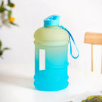 AquaBurst Water Bottle With Capacity Markers Ombre Green Blue 2200ml