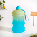 AquaBurst Water Bottle With Capacity Markers Ombre Green Blue 2200ml
