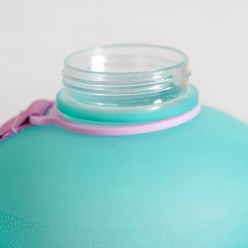 AquaBurst Large Capacity Gym Water Bottle Ombre Pink Turquoise 2200ml