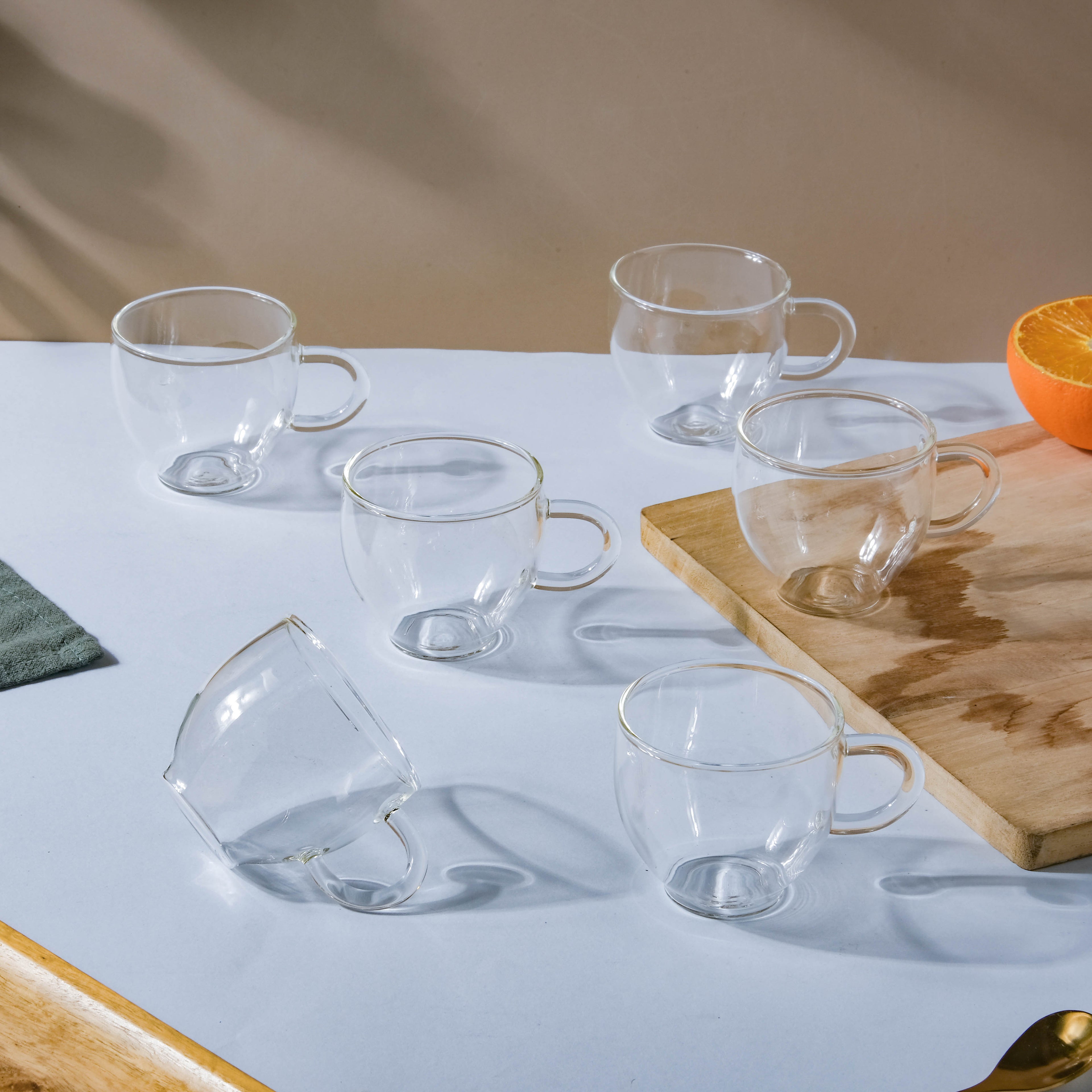 Elegant Glass Cup Set of 6