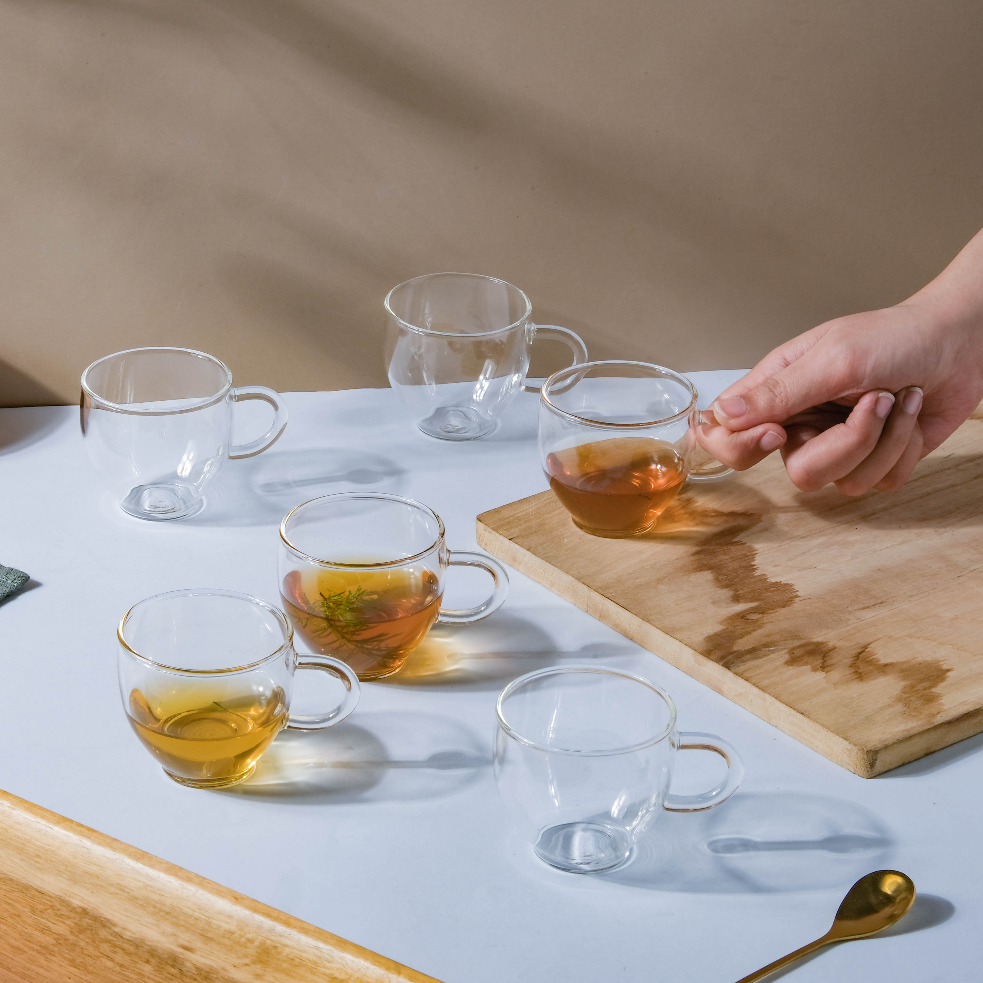 Elegant Glass Cup Set of 6