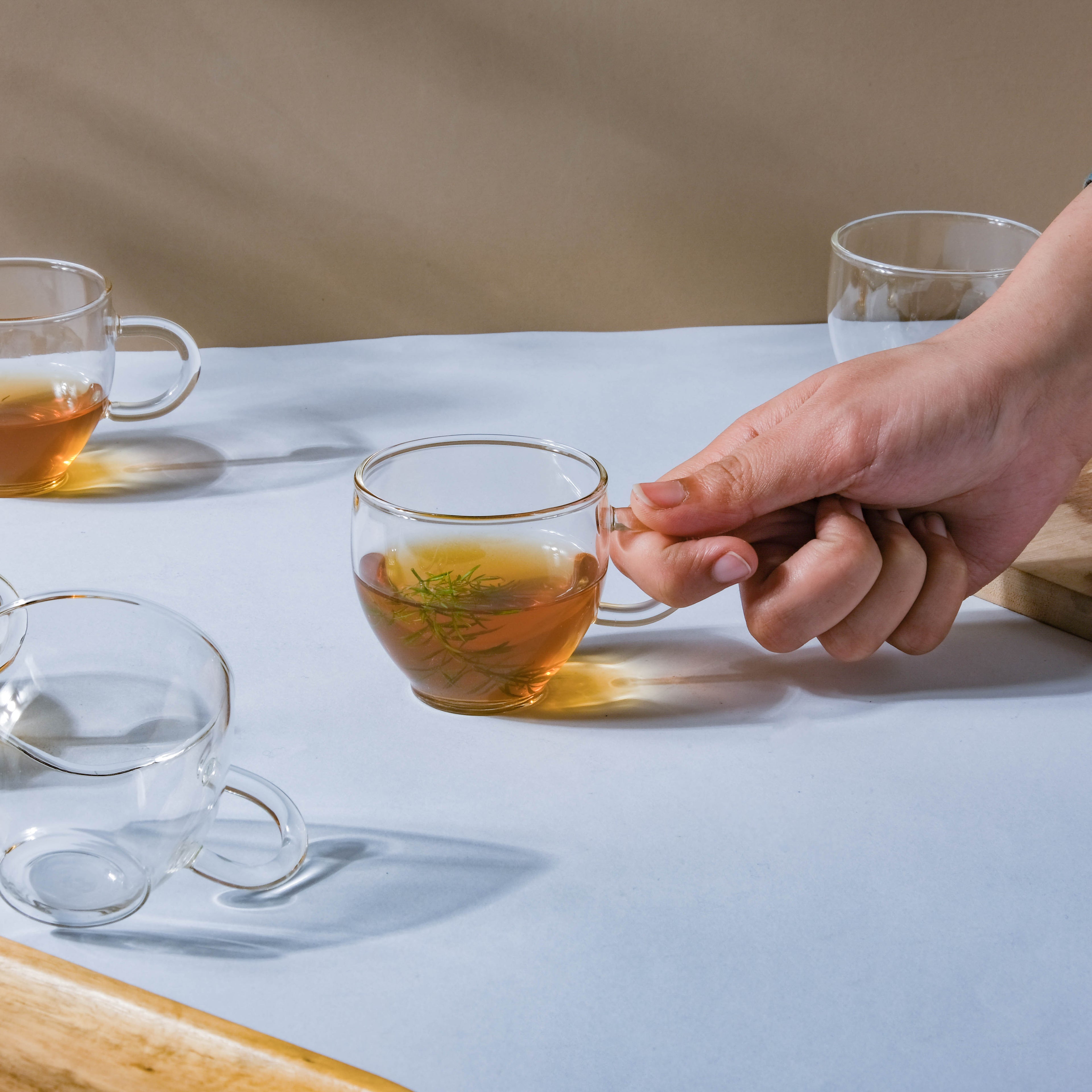 Elegant Glass Cup Set of 6