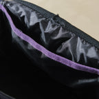 Denim Makeup Bag Set Of 2 Blue And Purple