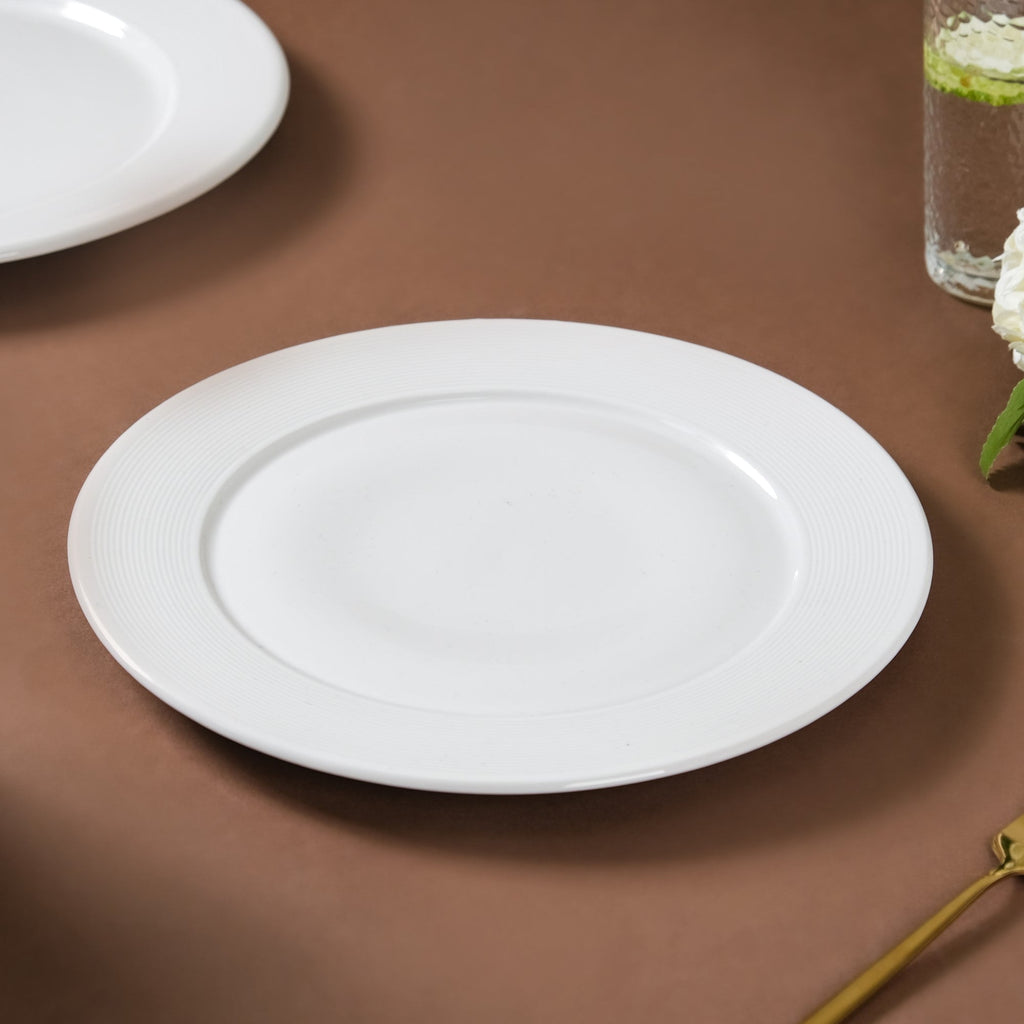 Riona Ceramic Dinner Plate White 10 Inch