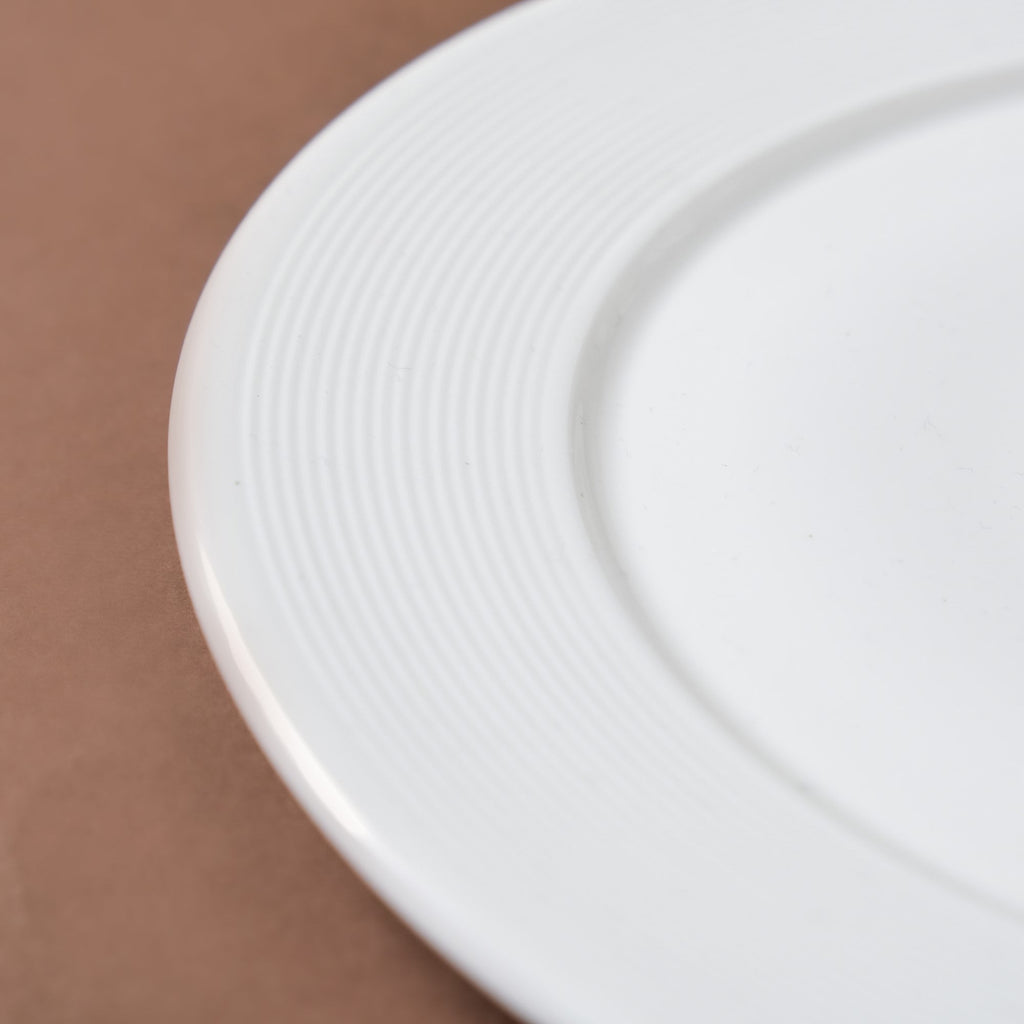 Riona Ceramic Dinner Plate White 10 Inch
