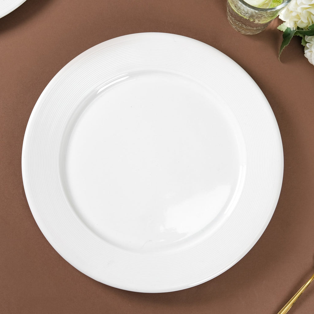 Riona Ceramic Dinner Plate White 12 Inch