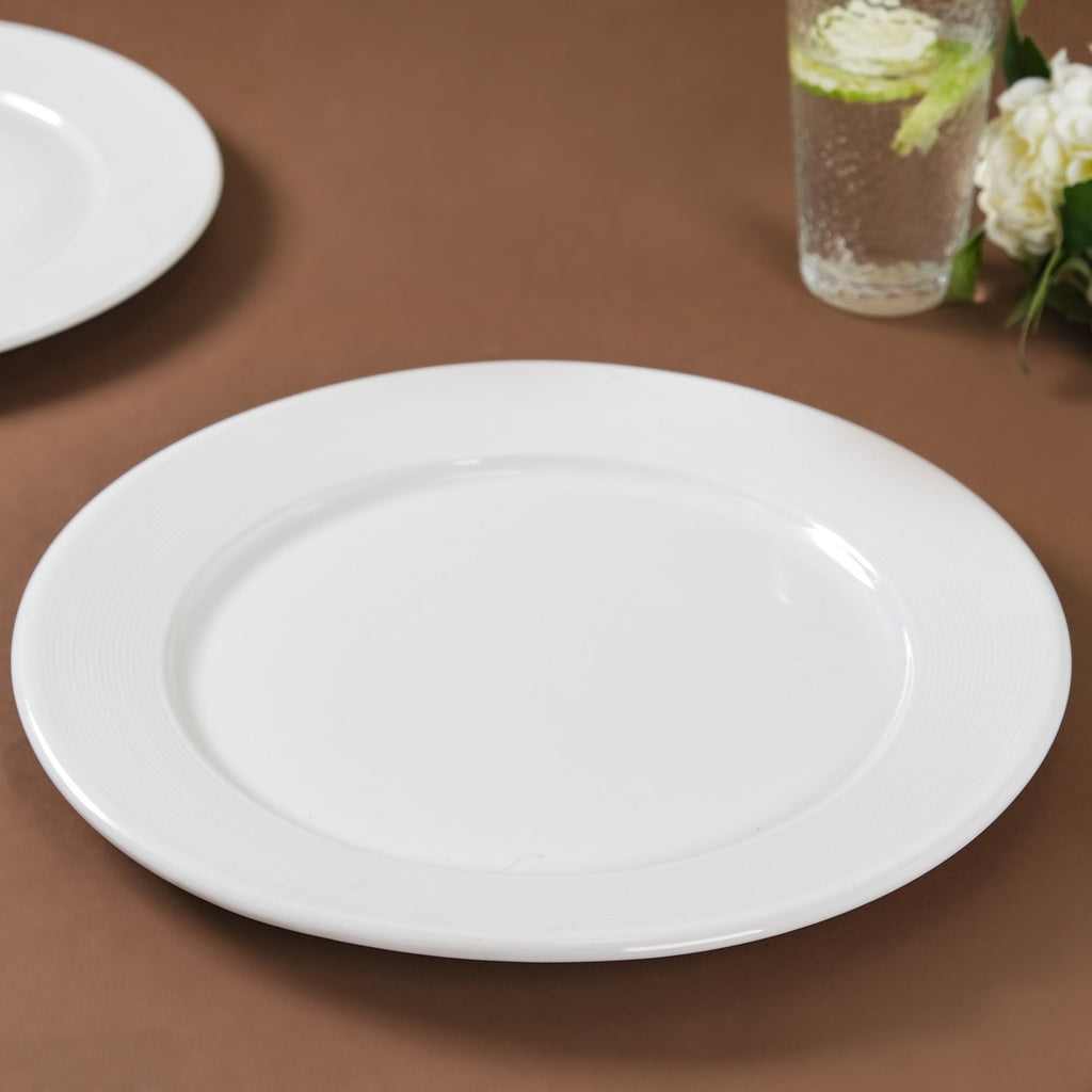 Riona Ceramic Dinner Plate White 12 Inch