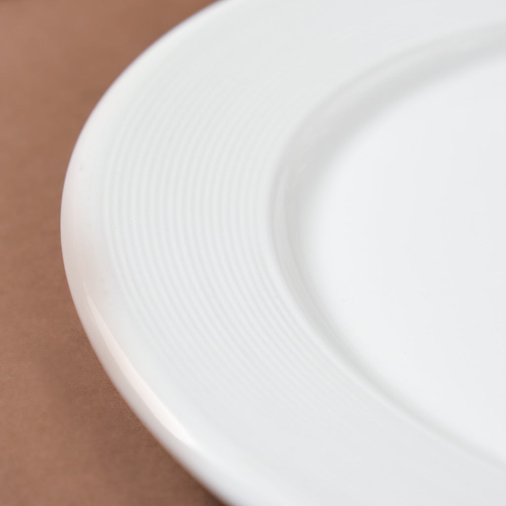 Riona Ceramic Dinner Plate White 12 Inch