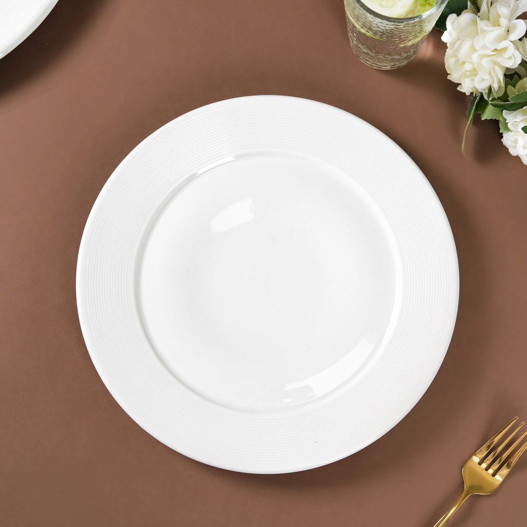Riona Ceramic Dinner Plate White 10 Inch