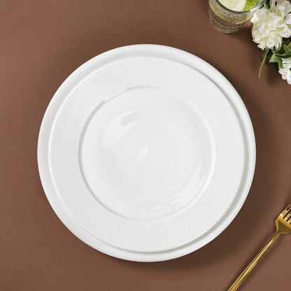 Riona Ceramic Dinner Plate White 12 Inch