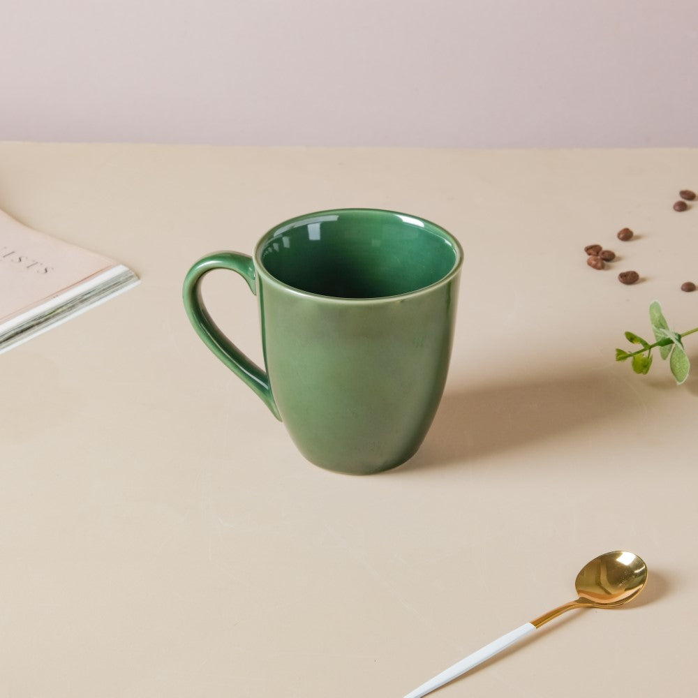 Forest Green Gloss Stoneware Coffee Mug 300 ml