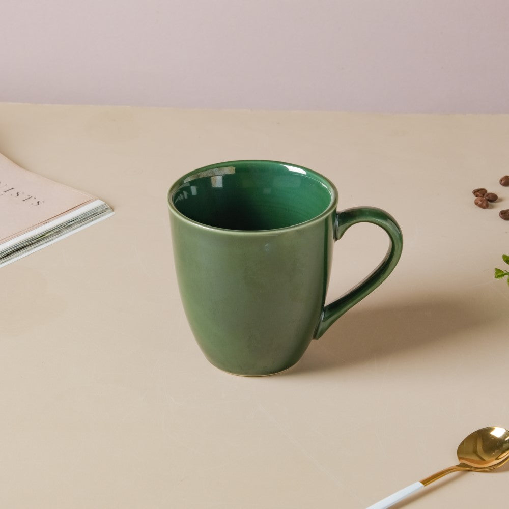 Forest Green Gloss Stoneware Coffee Mug 300 ml