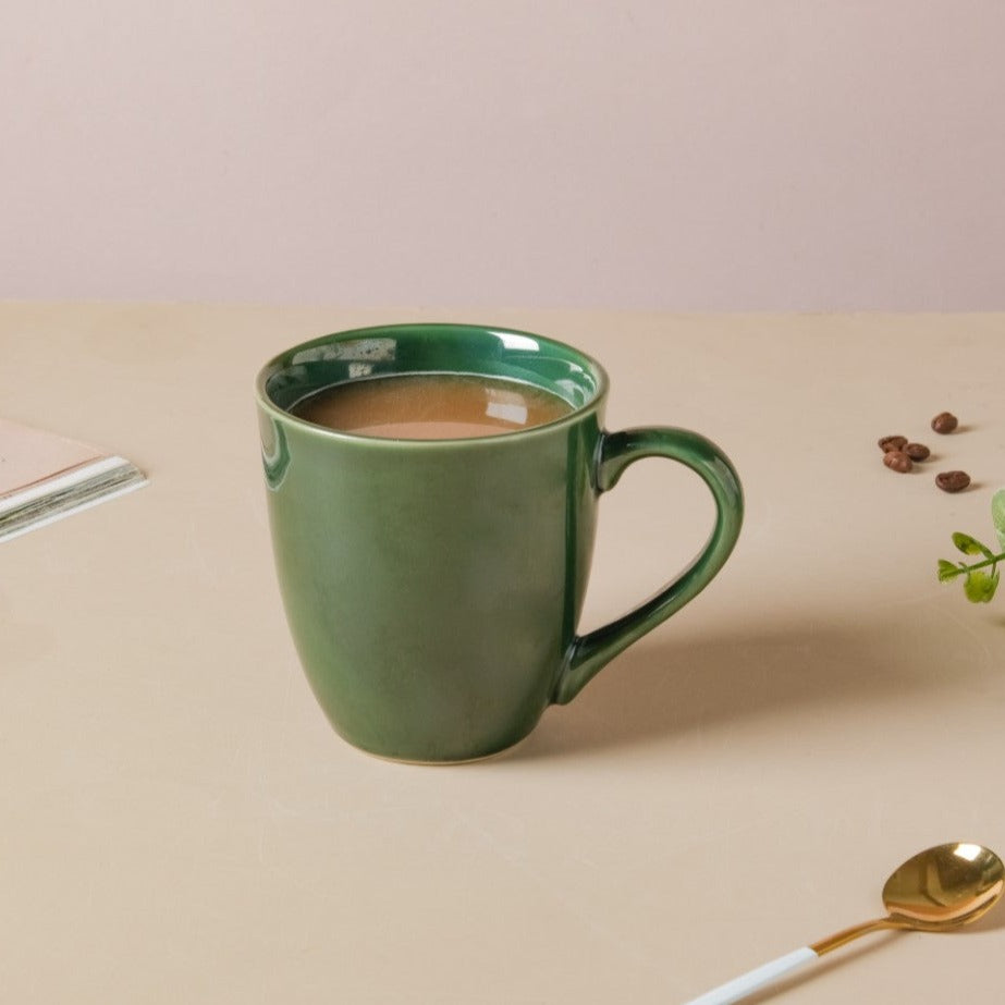 Forest Green Gloss Stoneware Coffee Mug 300 ml
