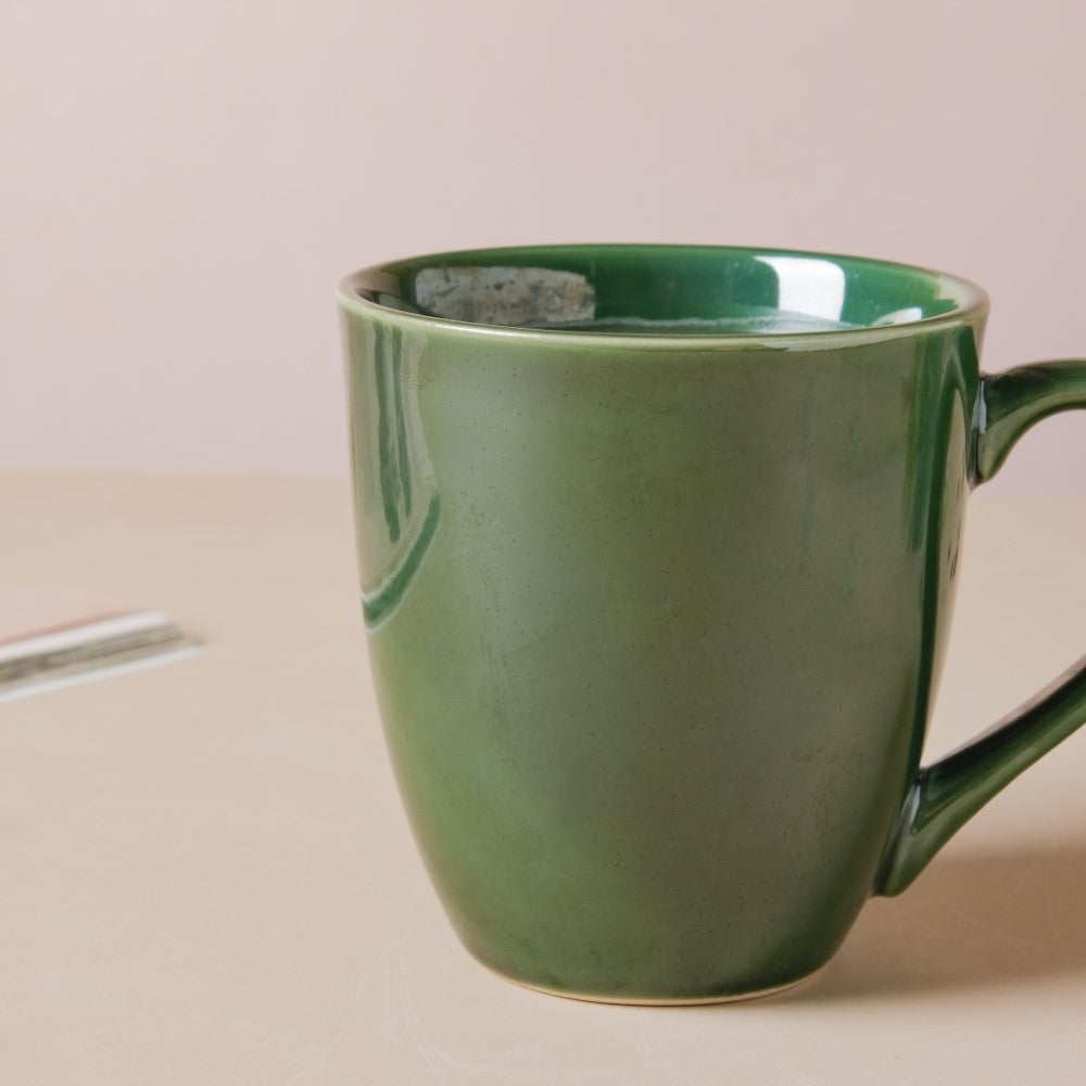 Forest Green Gloss Stoneware Coffee Mug 300 ml