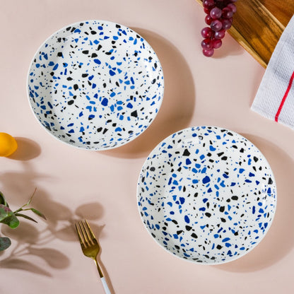 Mosaic Plate Blue Set of 2 8.5 Inch