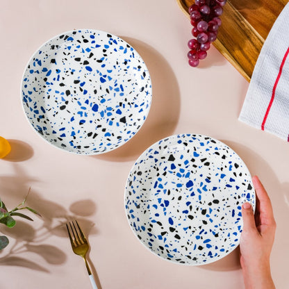 Mosaic Plate Blue Set of 2 8.5 Inch