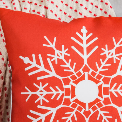 Christmas Velvet Snowflake Cushion Cover 16 X 16 Inch