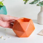 Orange Abstract Plant Pot