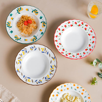 Enchanted Summer Pasta Plate Orange