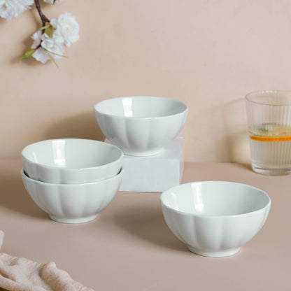 Scalloped Mint Bowl Set of 4