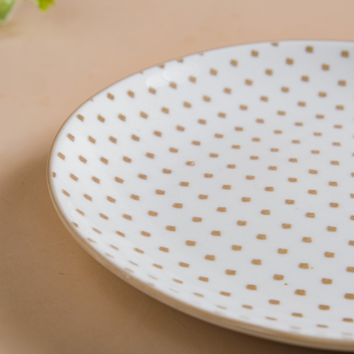 Retro White Ceramic Snack Plate 7.5 Inch Set Of 2