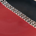 Carmine Red and Black Dinner Plate 11 Inch