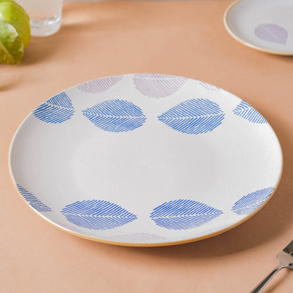 House of Eden Patterned Leaf Dinner Plate 11 Inch