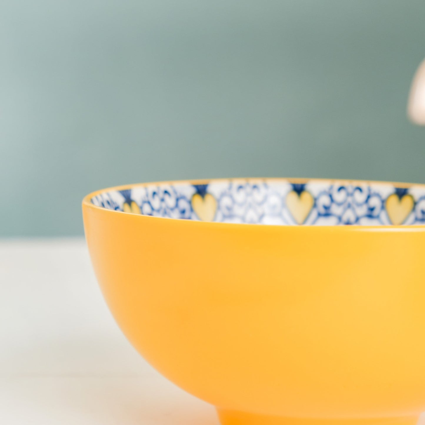 Mandala Ceramic Snack Bowl Yellow 400ml Set Of 2