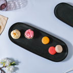 Black Long Ceramic Serving Platter