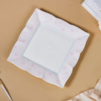 Riona Ceramic Platter White And Pink 9 Inch