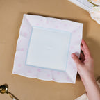 Riona Ceramic Platter White And Pink 9 Inch