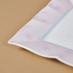 Riona Ceramic Platter White And Pink 9 Inch