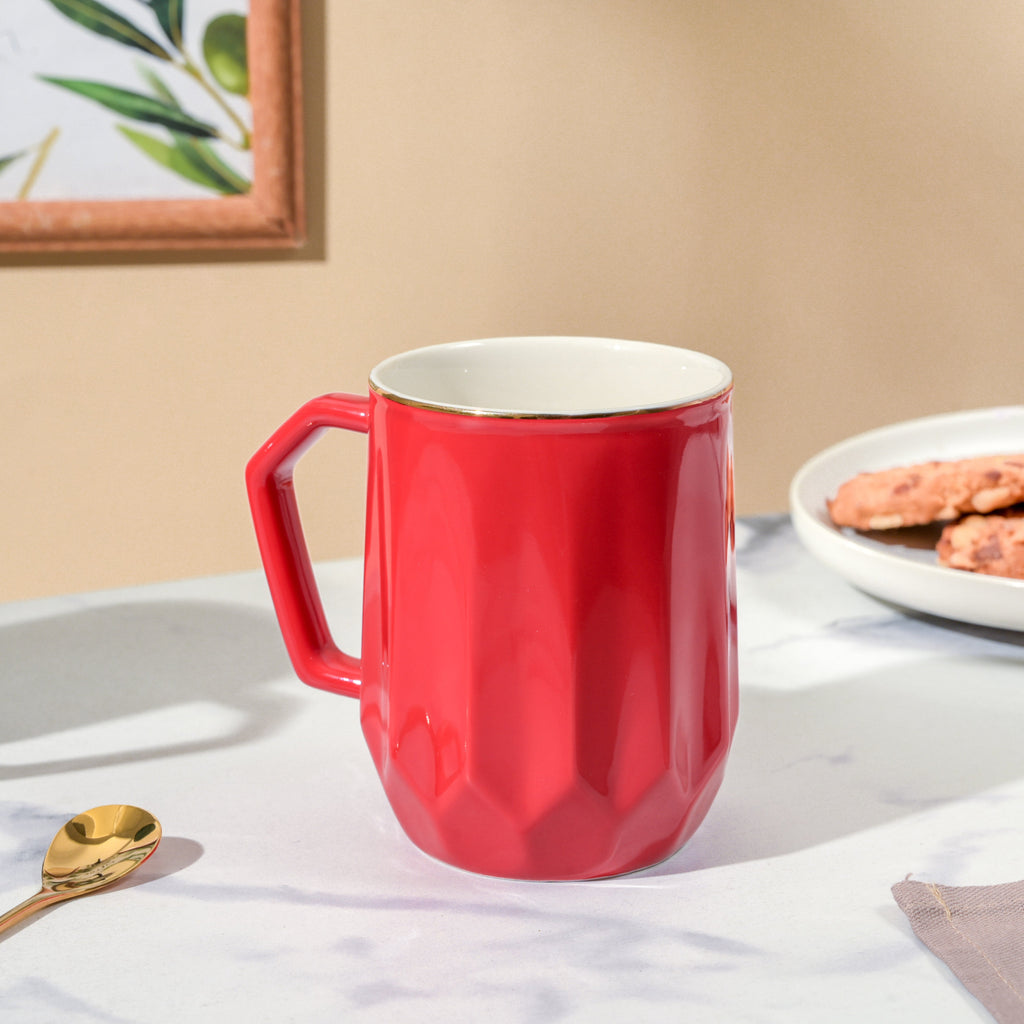Flame Red Ceramic Mug 350 ml
