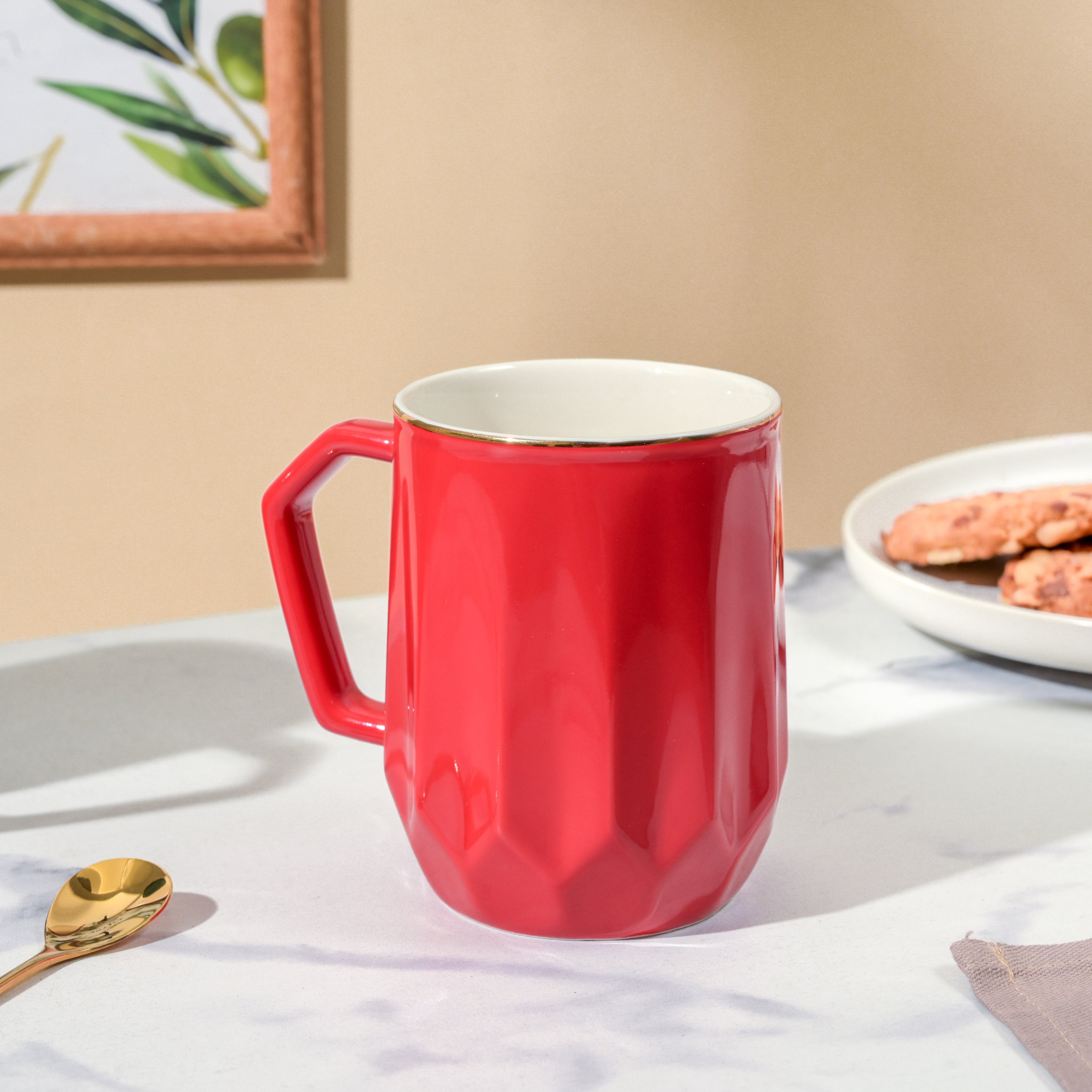 Flame Red Ceramic Mug 350 ml