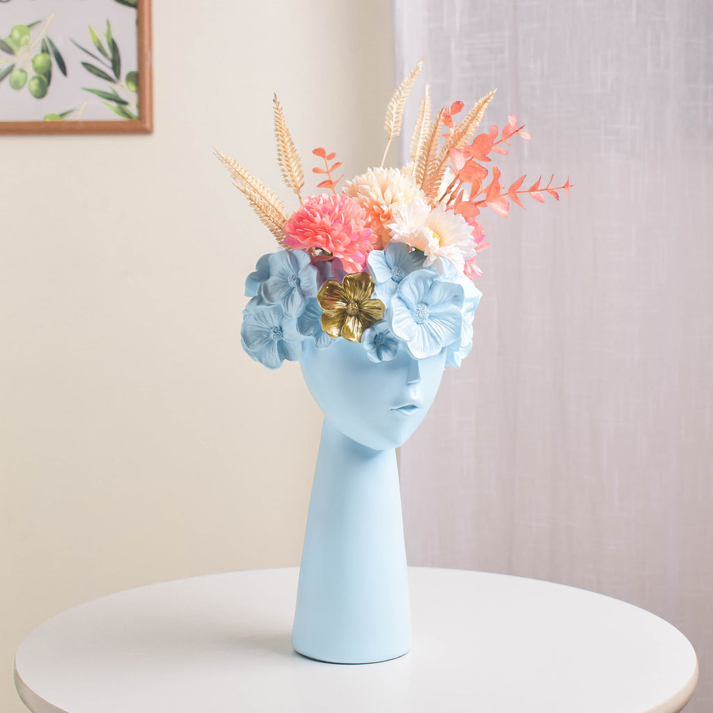 Charming Lady Blue Vase
