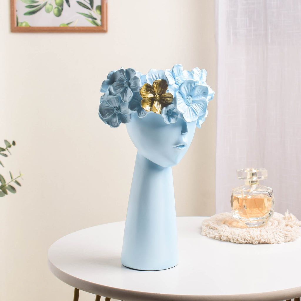 Charming Lady Blue Vase