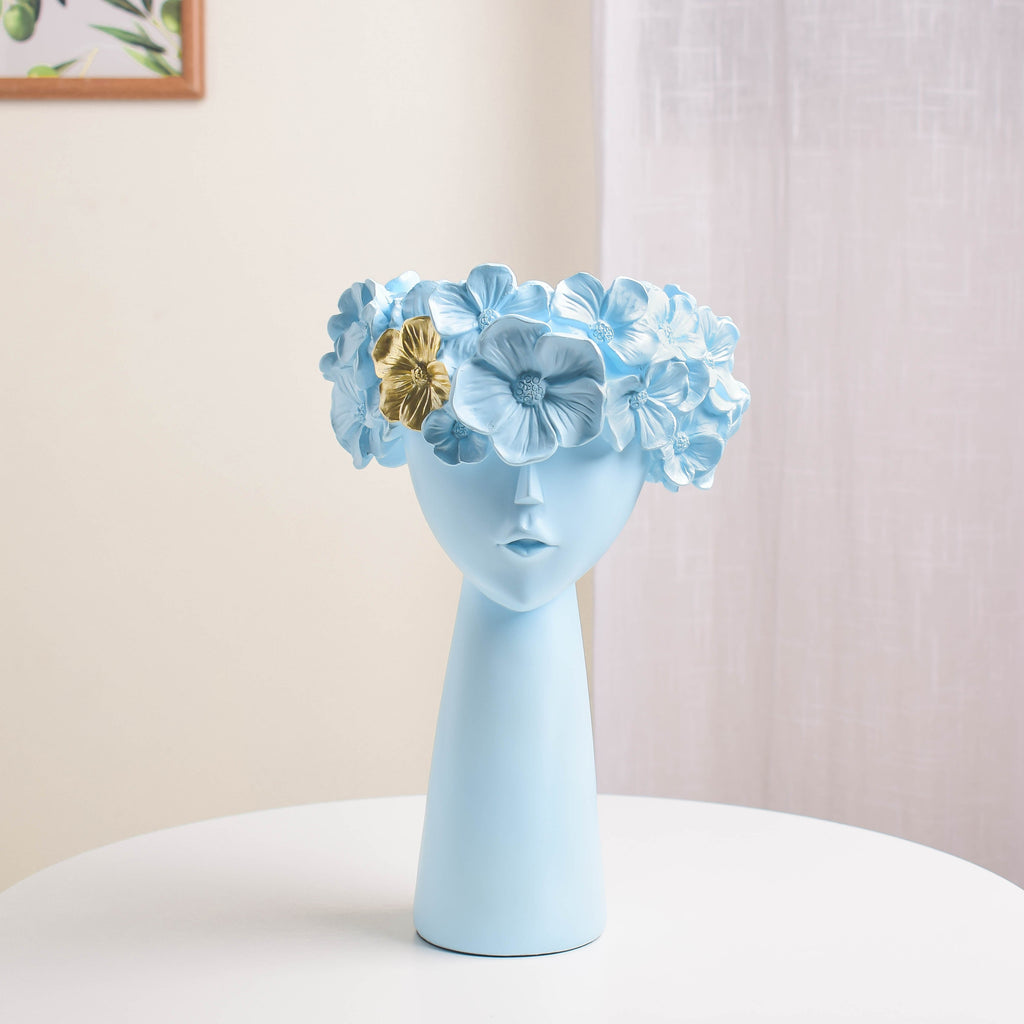 Charming Lady Blue Vase