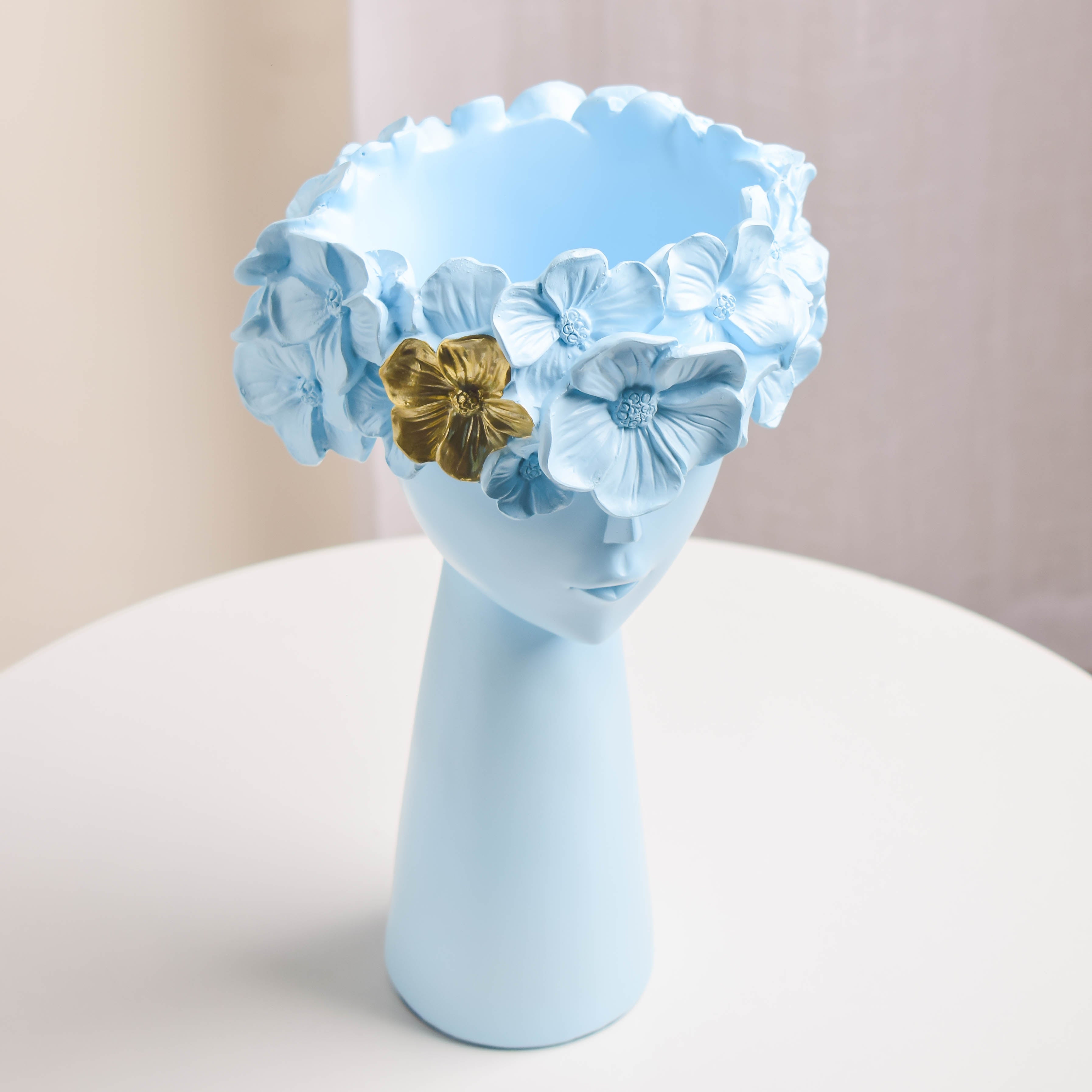 Charming Lady Blue Vase