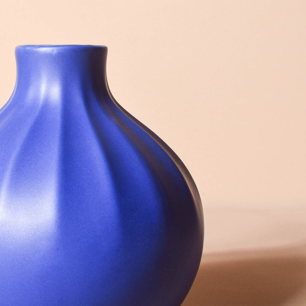 Ribbed Contemporary Vase