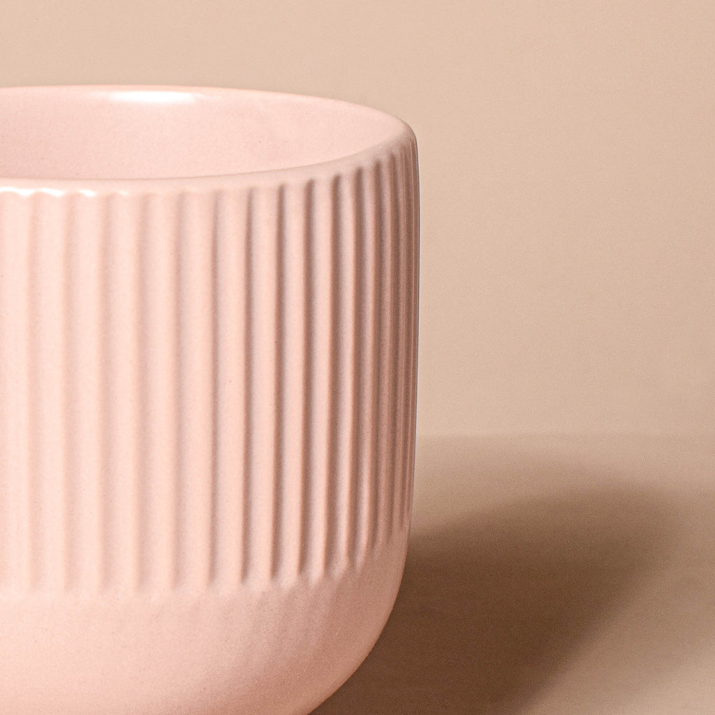 Dusky Pink Glazed Pot