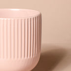Dusky Pink Glazed Pot